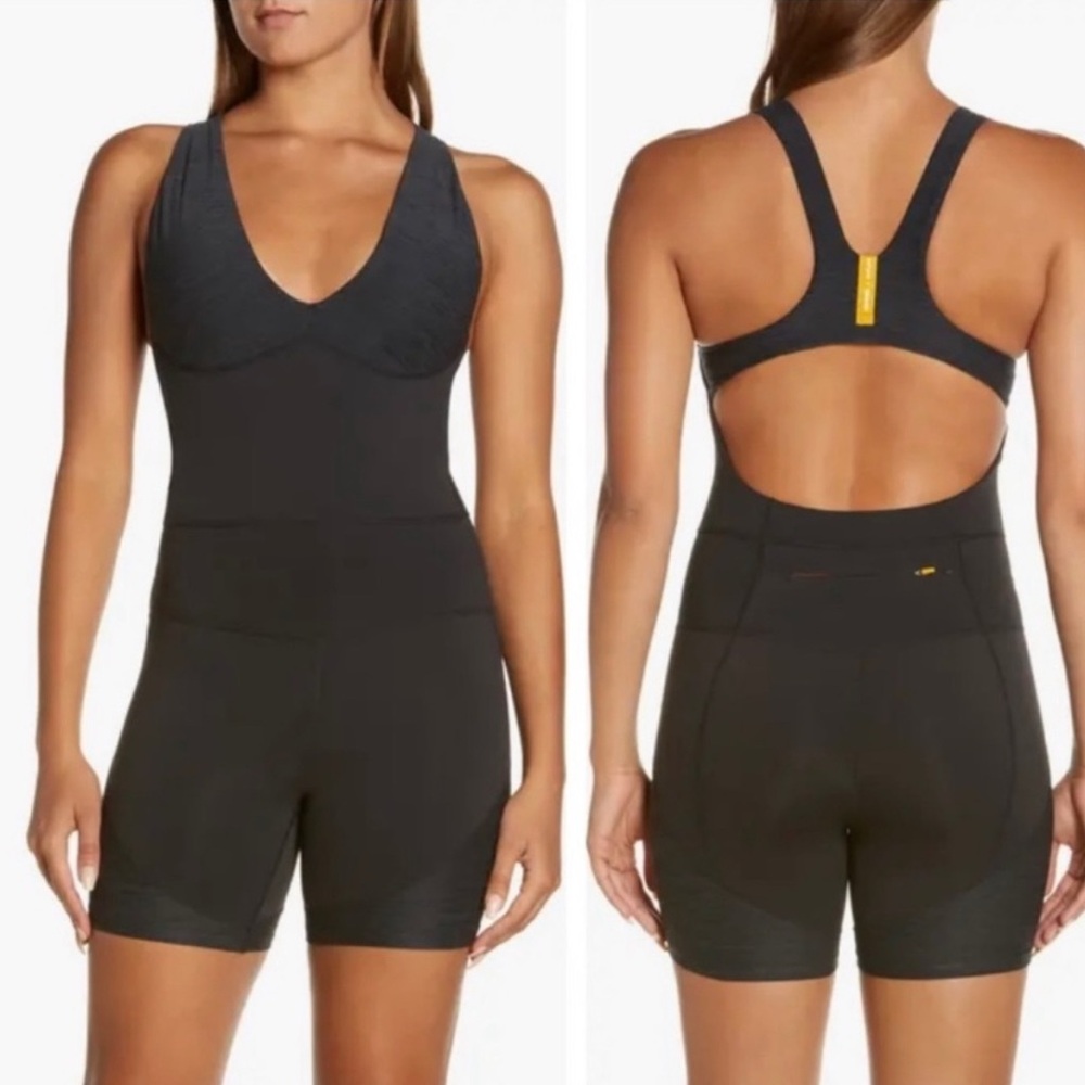 Black Racerback Athletic Bodysuit